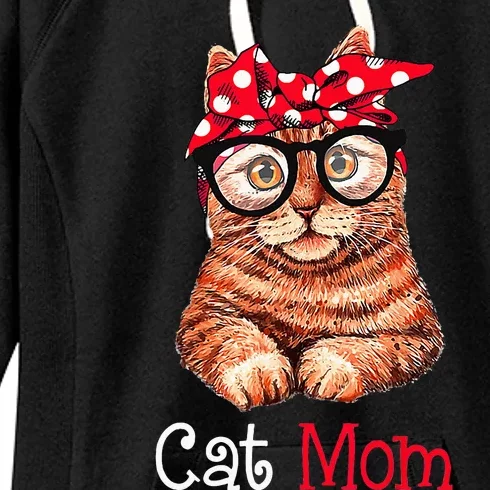 Funny Cat Mom Cat Lovers Mothers Day Mom Women Mothers Gift Women's Fleece Hoodie