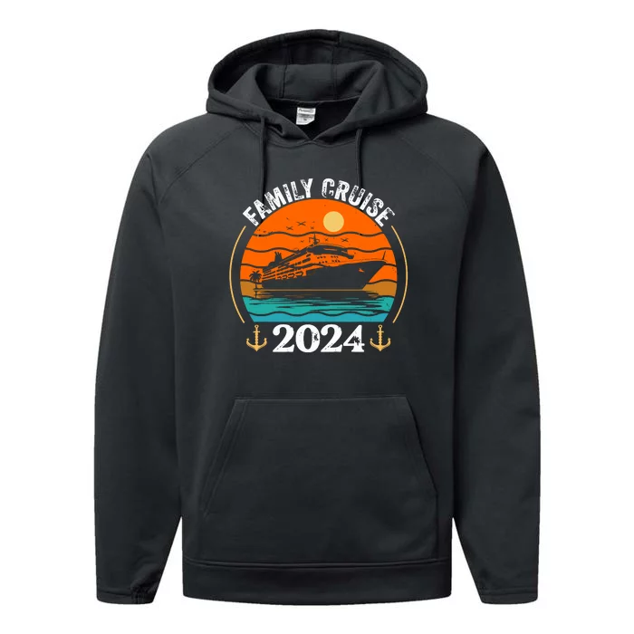 Family Cruise Matching 2024 Family Cruise Trip 2024 Performance Fleece Hoodie