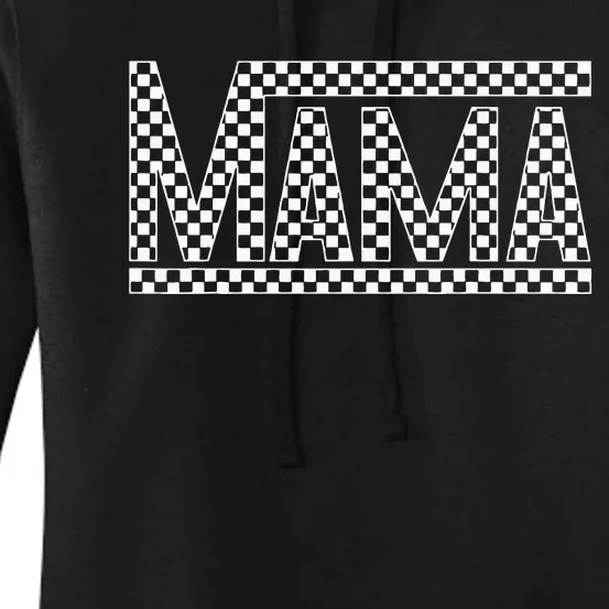 Funny Checkered Mama Black White Gift Women Women's Pullover Hoodie