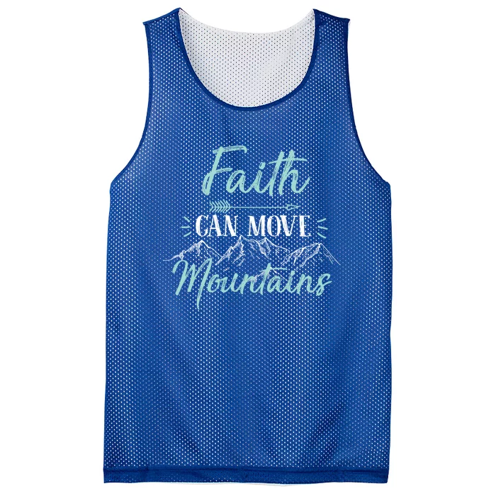 Faith Can Move Mountains Bible Verse Holy Religious Week Gift Mesh Reversible Basketball Jersey Tank