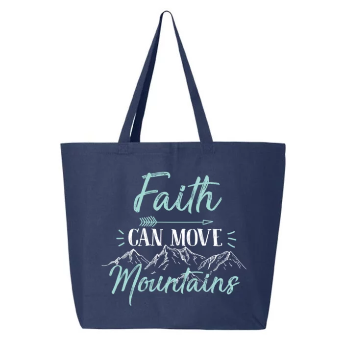 Faith Can Move Mountains Bible Verse Holy Religious Week Gift 25L Jumbo Tote