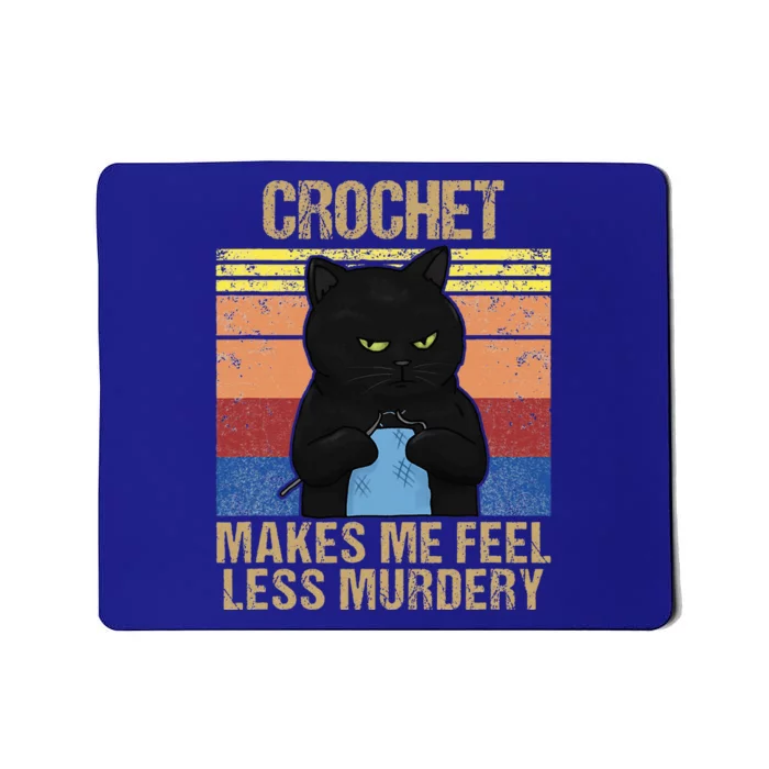 Funny Crochet Mom Makes Me Feel Less Murdery Vintage Mousepad