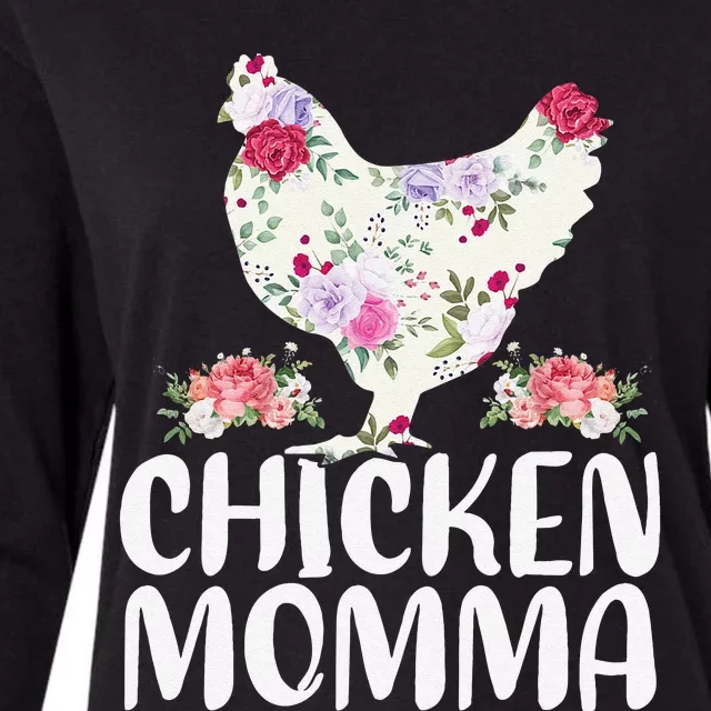 Funny Chicken Momma For Mother's Day Womens Cotton Relaxed Long Sleeve T-Shirt