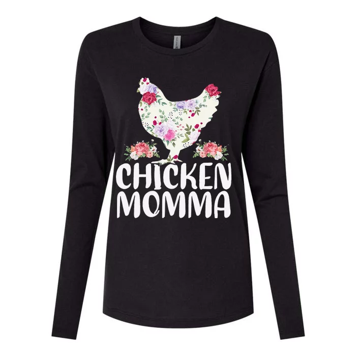 Funny Chicken Momma For Mother's Day Womens Cotton Relaxed Long Sleeve T-Shirt