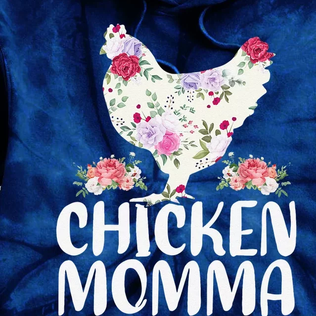 Funny Chicken Momma For Mother's Day Tie Dye Hoodie