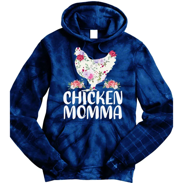 Funny Chicken Momma For Mother's Day Tie Dye Hoodie