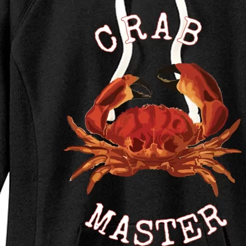 FUN CRAB MASTER I LOVE CRABBING & FISHING SEAFOOD HUNTER Women's Fleece Hoodie