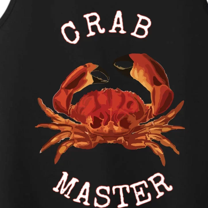 FUN CRAB MASTER I LOVE CRABBING & FISHING SEAFOOD HUNTER Performance Tank