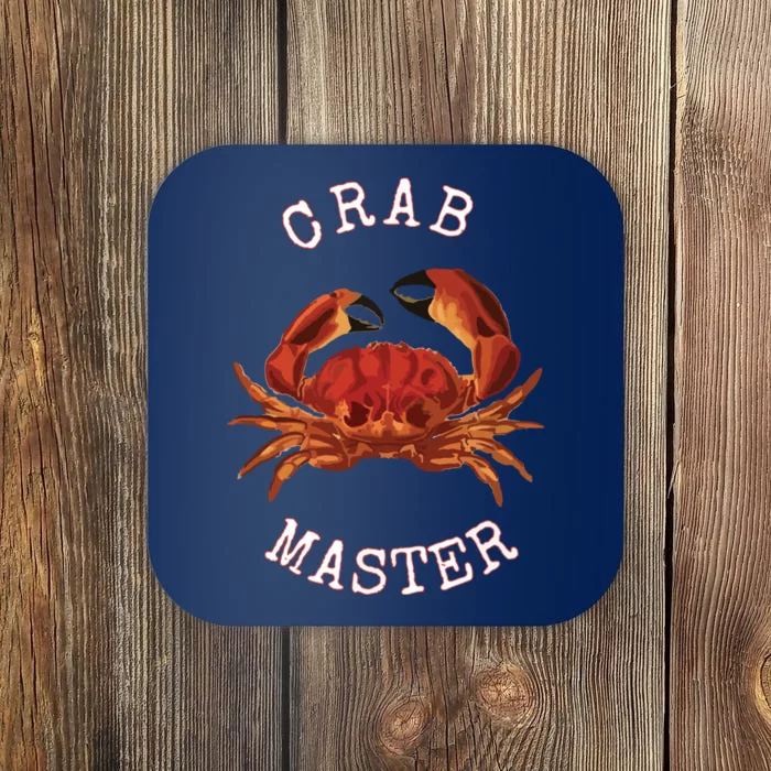 FUN CRAB MASTER I LOVE CRABBING & FISHING SEAFOOD HUNTER Coaster