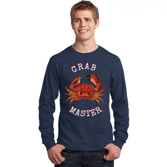 FUN CRAB MASTER I LOVE CRABBING & FISHING SEAFOOD HUNTER Tall Long Sleeve T-Shirt