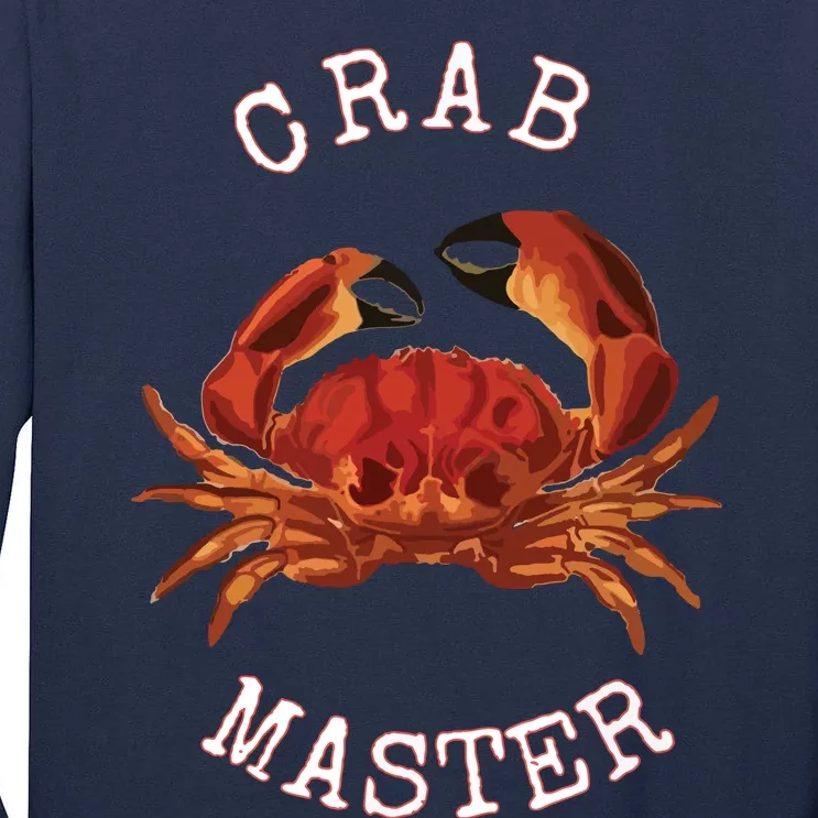 FUN CRAB MASTER I LOVE CRABBING & FISHING SEAFOOD HUNTER Tall Long Sleeve T-Shirt