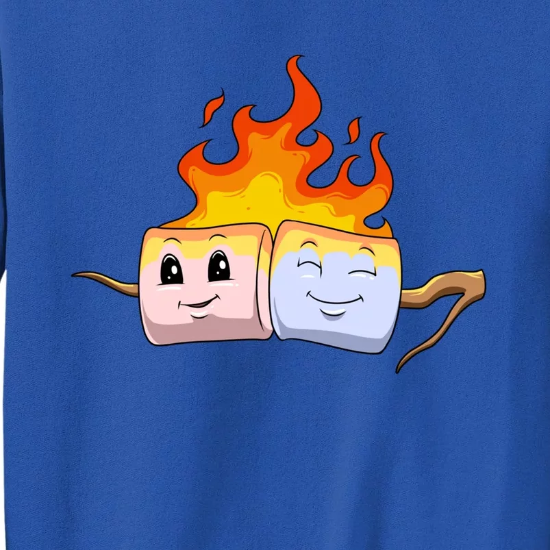 Funny Camping Marshmallow Roasted Marshmallow Summer Camp Gift Tall Sweatshirt