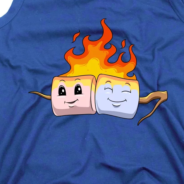 Funny Camping Marshmallow Roasted Marshmallow Summer Camp Gift Tank Top