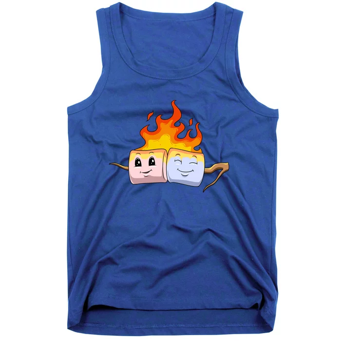 Funny Camping Marshmallow Roasted Marshmallow Summer Camp Gift Tank Top