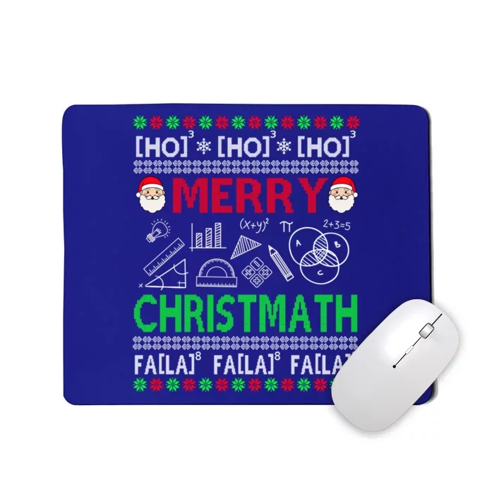 Funny Christmas Math Teacher Funny Gift Ugly Christmas Math Gift Mousepad