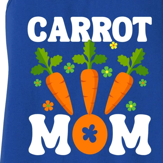 Funny Carrot Mom Fruit Vegetable Mothers' Day Gardener Meaningful Gift Women's Racerback Tank