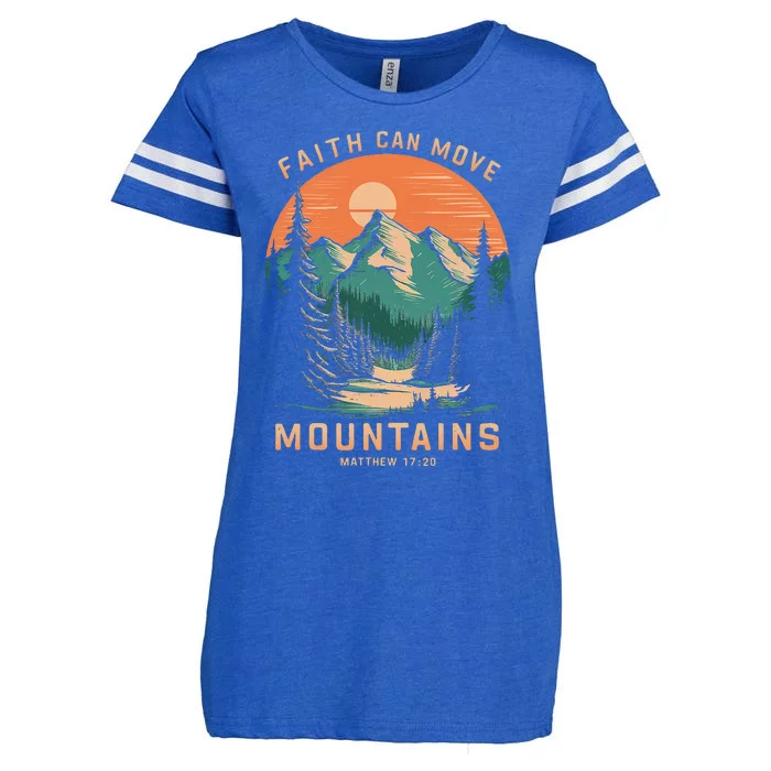 Faith Can Move Mountains Religious Christian Enza Ladies Jersey Football T-Shirt