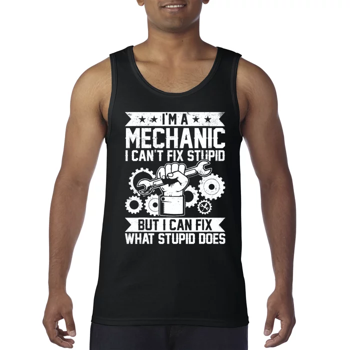 Funny Car Mechanic Engineer Auto Mechanic Tank Top