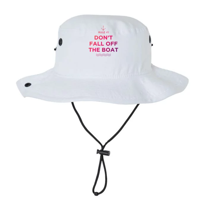 Funny Cruise Meaningful Gift Rule #1 Dont Fall Off The Boat Gift Legacy Cool Fit Booney Bucket Hat