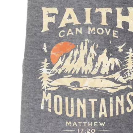 Faith Can Move Mountains Religious Bible Christian Jesus Doggie 3-End Fleece Hoodie