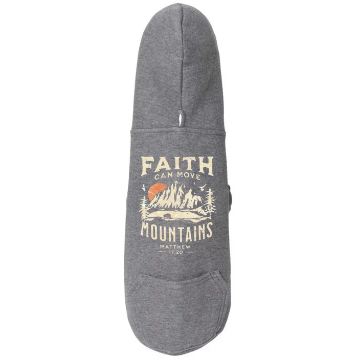 Faith Can Move Mountains Religious Bible Christian Jesus Doggie 3-End Fleece Hoodie