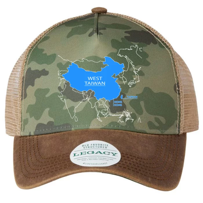 Funny China Map Define China Is West Taiwan Gift Legacy Tie Dye Trucker Hat