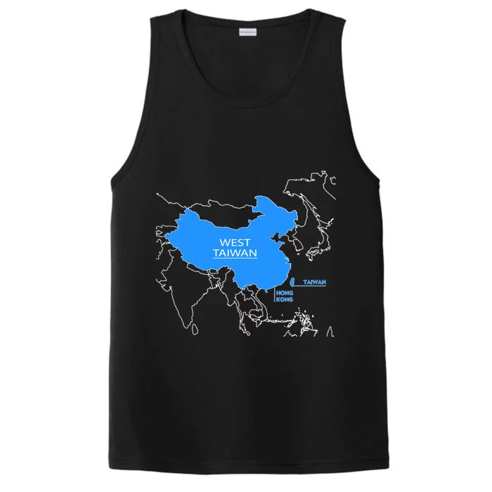 Funny China Map Define China Is West Taiwan Gift Performance Tank