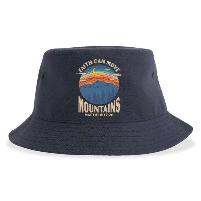 Faith Can Move Mountains Matthew 17:20 Sustainable Bucket Hat