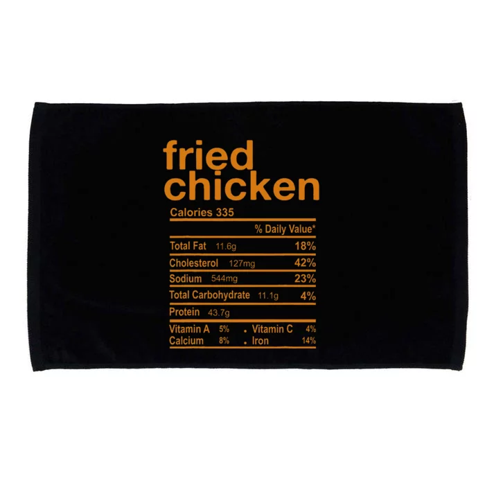 Fried Chicken Nutrition Facts Funny Thanksgiving Christmas Microfiber Hand Towel