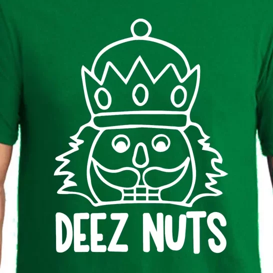 Funny Christmas Nutcracker Design Crack Deez Nuts Gift Pajama Set