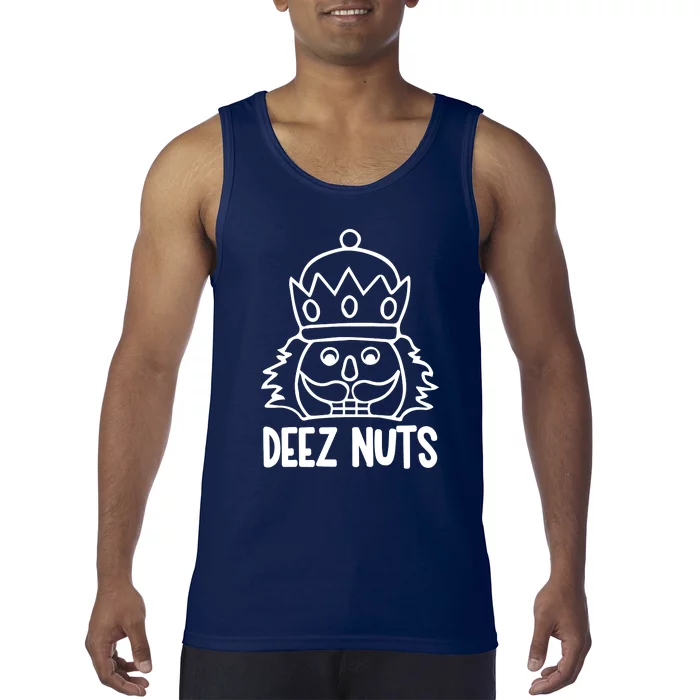 Funny Christmas Nutcracker Design Crack Deez Nuts Gift Tank Top