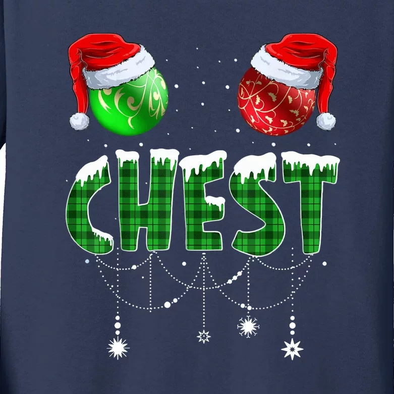 Funny Chest Nuts Christmas Chestnuts Matching Family Couples Gift Kids Long Sleeve Shirt