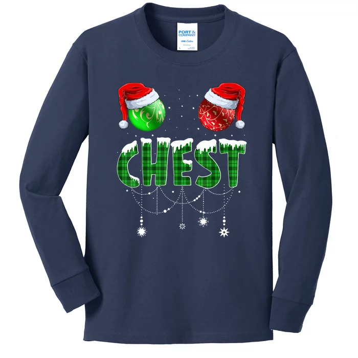 Funny Chest Nuts Christmas Chestnuts Matching Family Couples Gift Kids Long Sleeve Shirt