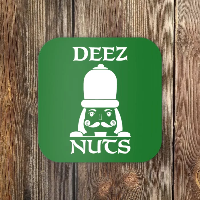 Funny Christmas Nutcracker Design Crack Deez Nuts Gift Coaster