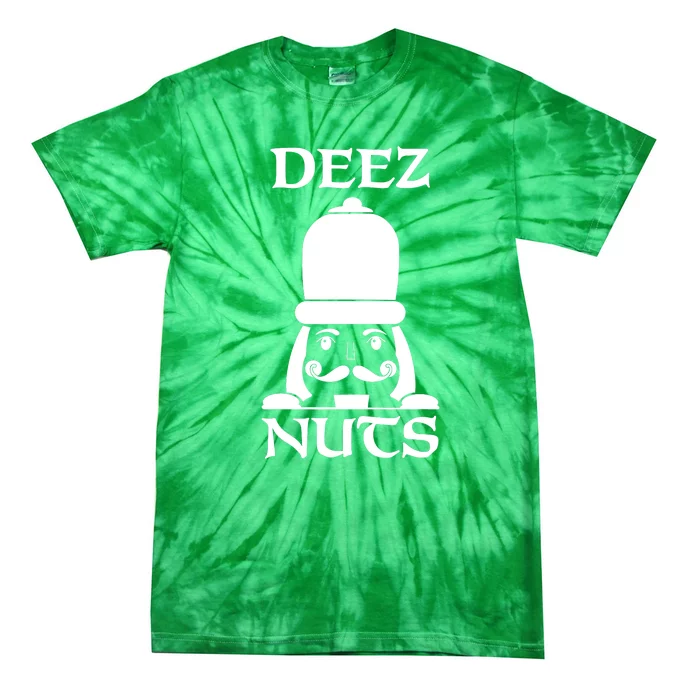 Funny Christmas Nutcracker Design Crack Deez Nuts Gift Tie-Dye T-Shirt