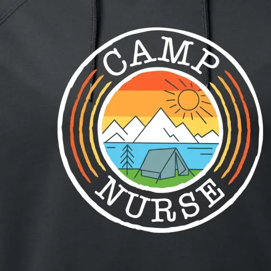 Funny Camp Nurses For Summer Camp Nurse Nursing Performance Fleece Hoodie