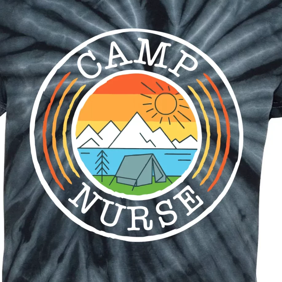 Funny Camp Nurses For Summer Camp Nurse Nursing Kids Tie-Dye T-Shirt