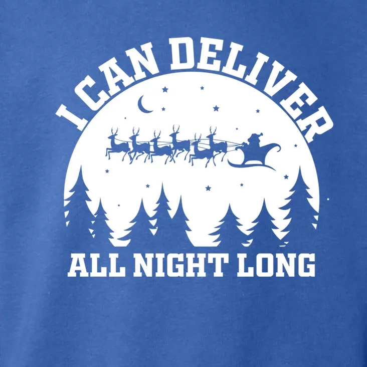 Funny Christmas Naughty Santa I Can Deliver All Night Long Funny Gift Toddler Hoodie