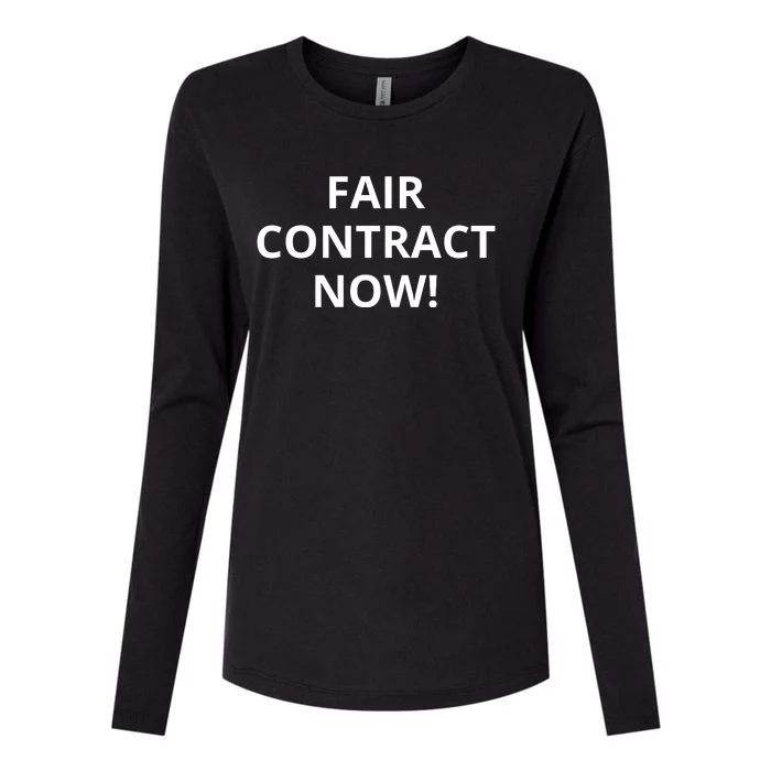 Fair Contract Now Womens Cotton Relaxed Long Sleeve T-Shirt