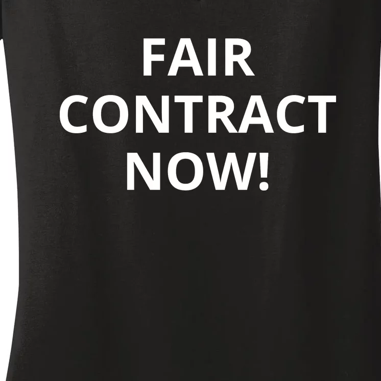 Fair Contract Now Women's V-Neck T-Shirt