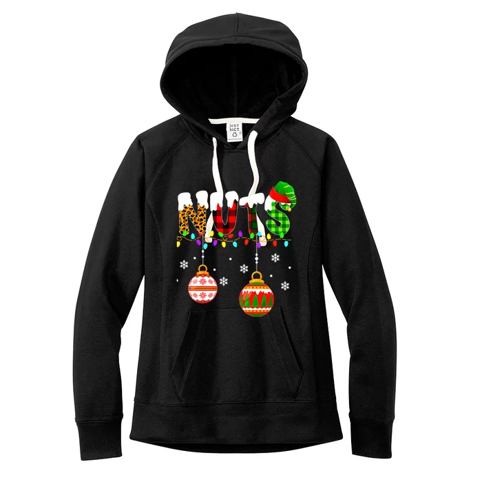 Funny Chest Nuts Couples Christmas Chestnuts Adult Matching Women's Fleece Hoodie