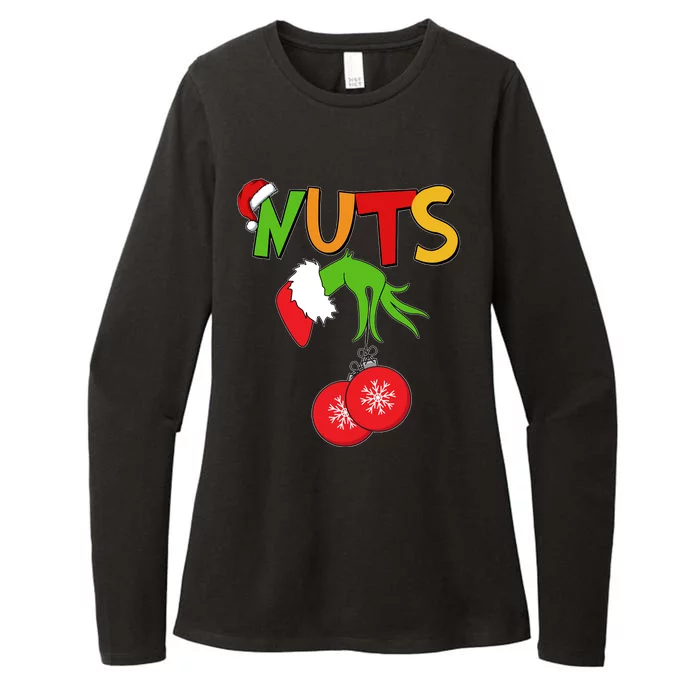 Funny Christmas Nuts Matching Couple Womens CVC Long Sleeve Shirt