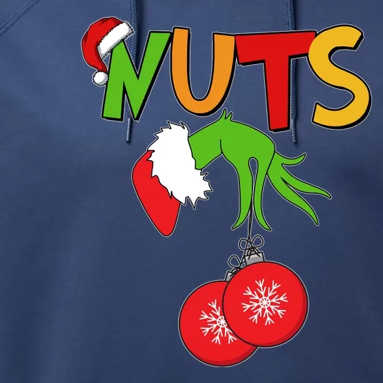 Funny Christmas Nuts Matching Couple Performance Fleece Hoodie