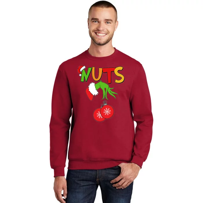 Funny Christmas Nuts Matching Couple Sweatshirt