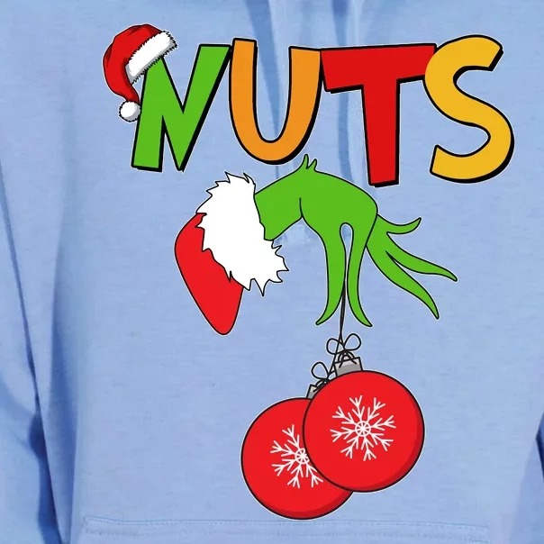 Funny Christmas Nuts Matching Couple Unisex Surf Hoodie