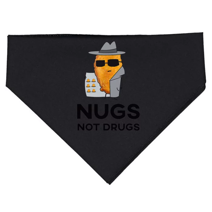 Funny Chicken Nuggets Nugs Not Drugs USA-Made Doggie Bandana