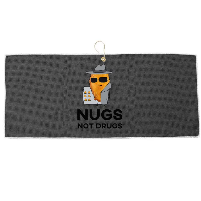 Funny Chicken Nuggets Nugs Not Drugs Large Microfiber Waffle Golf Towel