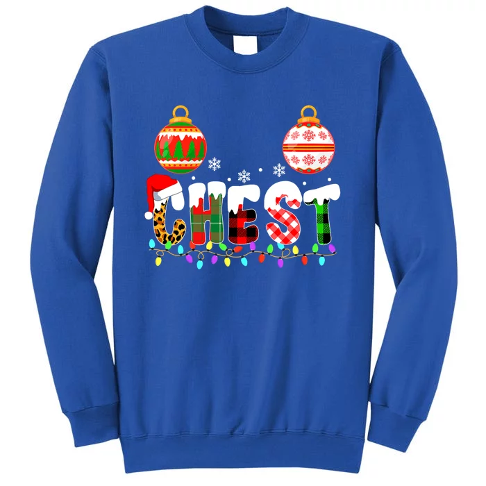 Funny Chest Nuts Couples Christmas Chestnuts Adult Matching Gift Tall Sweatshirt