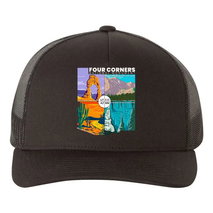 Four Corners National Monument With National Parks Yupoong Adult 5-Panel Trucker Hat