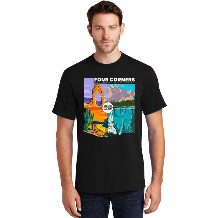 Four Corners National Monument With National Parks Tall T-Shirt